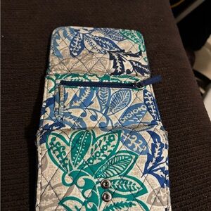 Vera Bradley Blue and Green Quilted Wallet